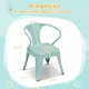 image 2 of COSTWAY Steel Kids Chair Set of 2 with Backrest Blue