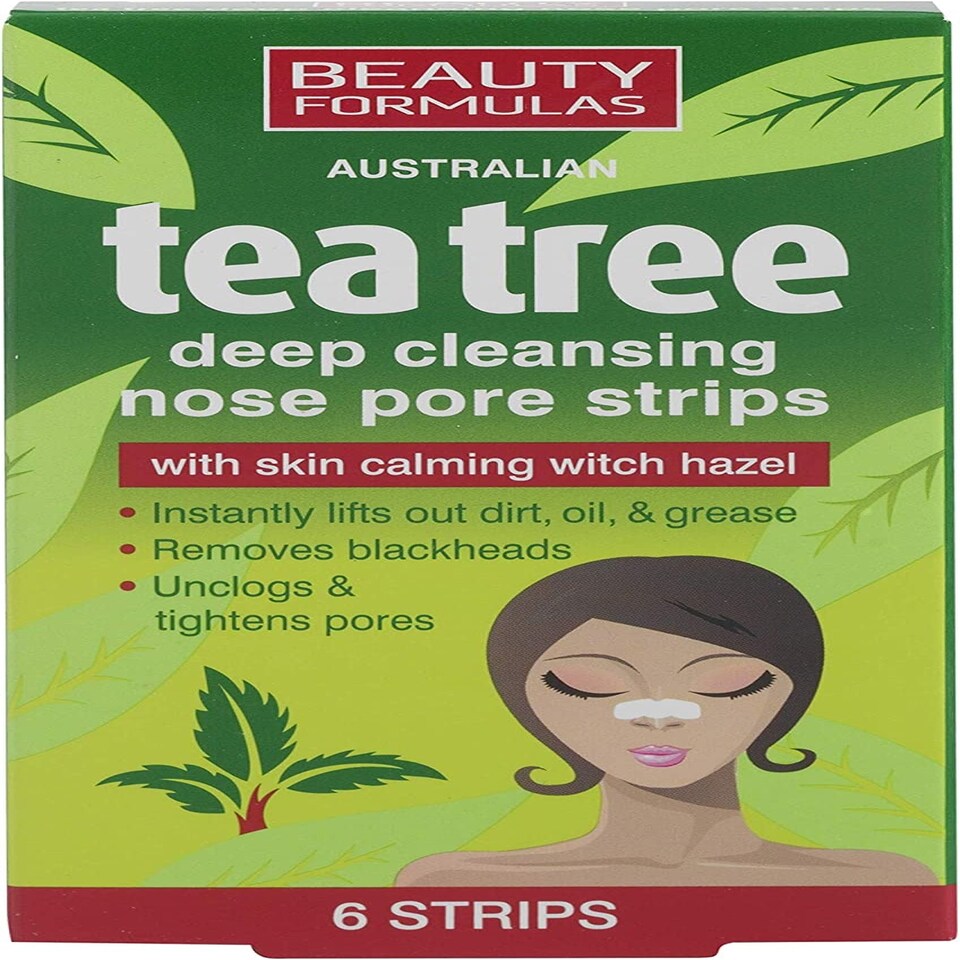 Beauty Formulas Australian tea tree deep cleansing nose pore strips - 6 strips