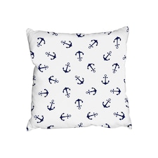 Cushions - Navy Anchors on White (Cushion) | Multi