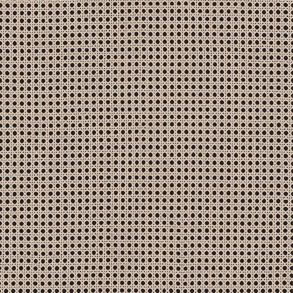 image 1 of Cestino Coffee Table with 1 Drawer in Jackson Hickory Oak and Rattan Effect