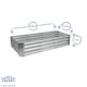 image 3 of Harbour Housewares Rectangle Galvanised Steel Raised Garden Bed - 180cm x 90cm - Silver