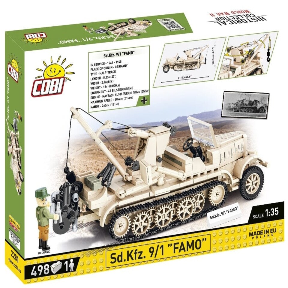 image 1 of SD.KFZ.9/1 Famo Half-Track brick model - COBI 2281 - 498 bricks