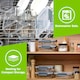 image 6 of VonShef 10Pc Glass Containers with Lids (5 x 1L and 370ml)