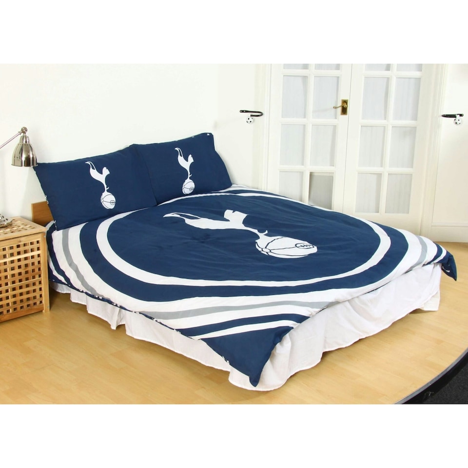 image 1 of Tottenham Hotspur FC Pulse Duvet Cover Set - Navy/White - Double