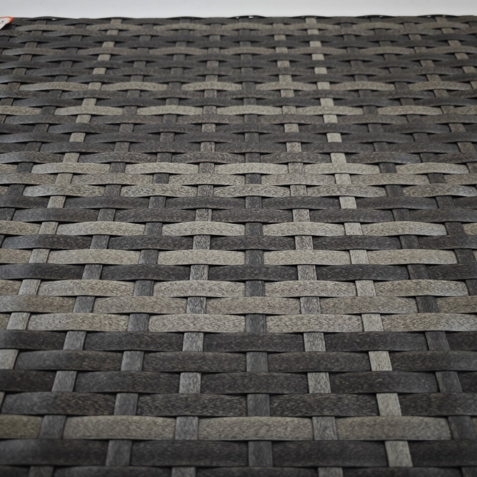 image 1 of Outsunny Foldable Outdoor Side Table, Rattan Garden Coffee Table with Steel Frame, Space Saving Bistro Garden Furniture for Patio, Balcony, 60 x 41 x 41 cm, Mixed Grey