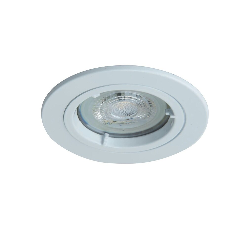 image 1 of Set of 16 - White GU10 Fixed Recessed Downlights White
