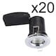 image 2 of Set of 20 Fire Rated Downlights - Chrome Fixed GU10 Recessed Downlight