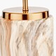 image 5 of Cylinder Natural Stone Effect Ceramic Table Lamp | Brown | Natural | 1
