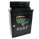 image 5 of Landrover Defender Letter Post Mail Box Metal Black Wall Door House Lockable Black
