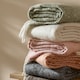 image 6 of Furn Cozy Woven Tasselled Throw | Cream | Ecru | 1