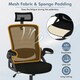 image 6 of COSTWAY Ergonomic Office Chair Adjustable Swivel Lumbar Support Black