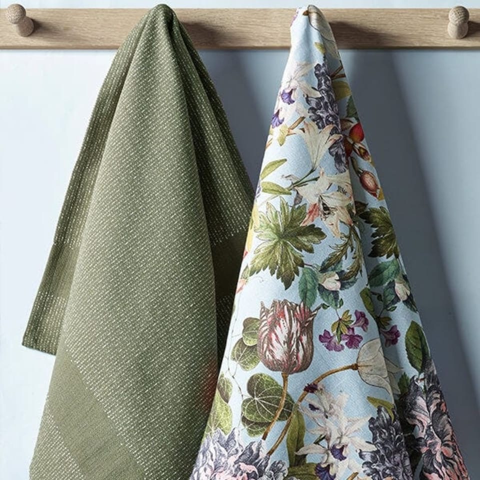 image 1 of Royal Botanic Gardens Kew Bee Floral 2 Pack Tea Towels