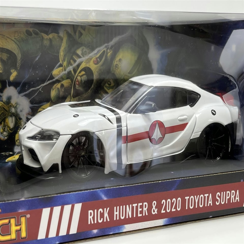 image 1 of Robotech Rick Hunter Figure and 2020 Toyota Supra 1:24 Scale Jada 33685 253255050