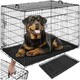image 1 of Dog Crate Luna - foldable, robust steel mesh, double locked doors - 75.5x121.5x80.5cm