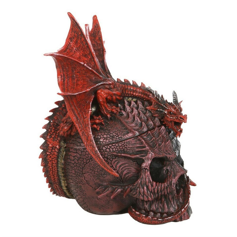 image 1 of Spiral Direct Serpent Infection Skull Ornament - Black/Red - One Size