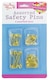 image 2 of Pack of 80 Assorted Size Gold Safety Pins
