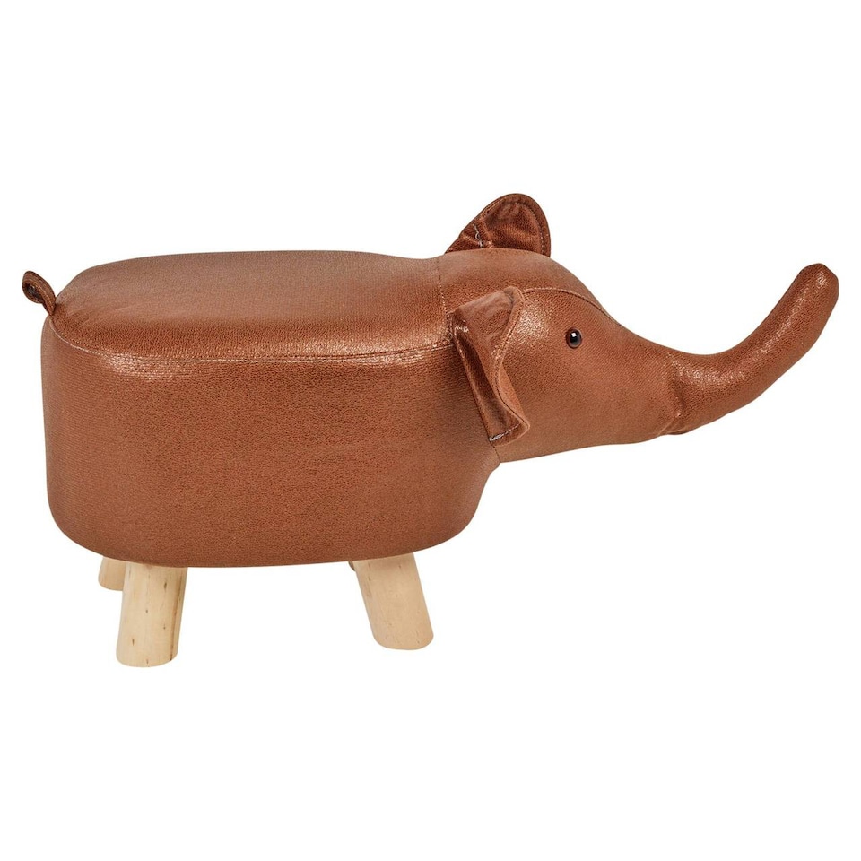 image 1 of Children's Elephant Stool Seat | Brown | 1