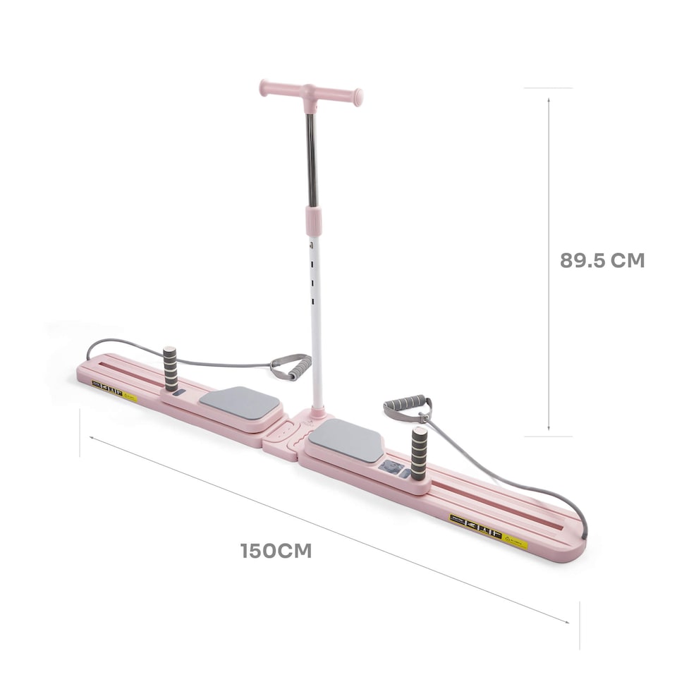 image 1 of Myga Pilates Split Glider Board with Adjustable Handrail - Pink