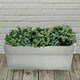 image 2 of Primrose Zinc Edge Trough Outdoor Garden Planter in Silver Small 40cm