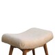 image 7 of Boucle Cream Curved Bench