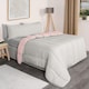 image 3 of OHS Coverless Reversible 10.5 Tog Duvet And Pillowcase Bedding Set, King - Blush Pink/Grey