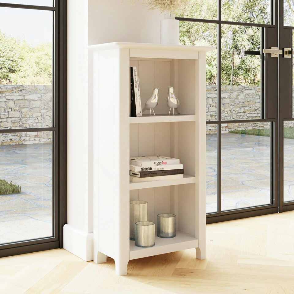 image 1 of Palma 3 Tier Bookcase Pure White White