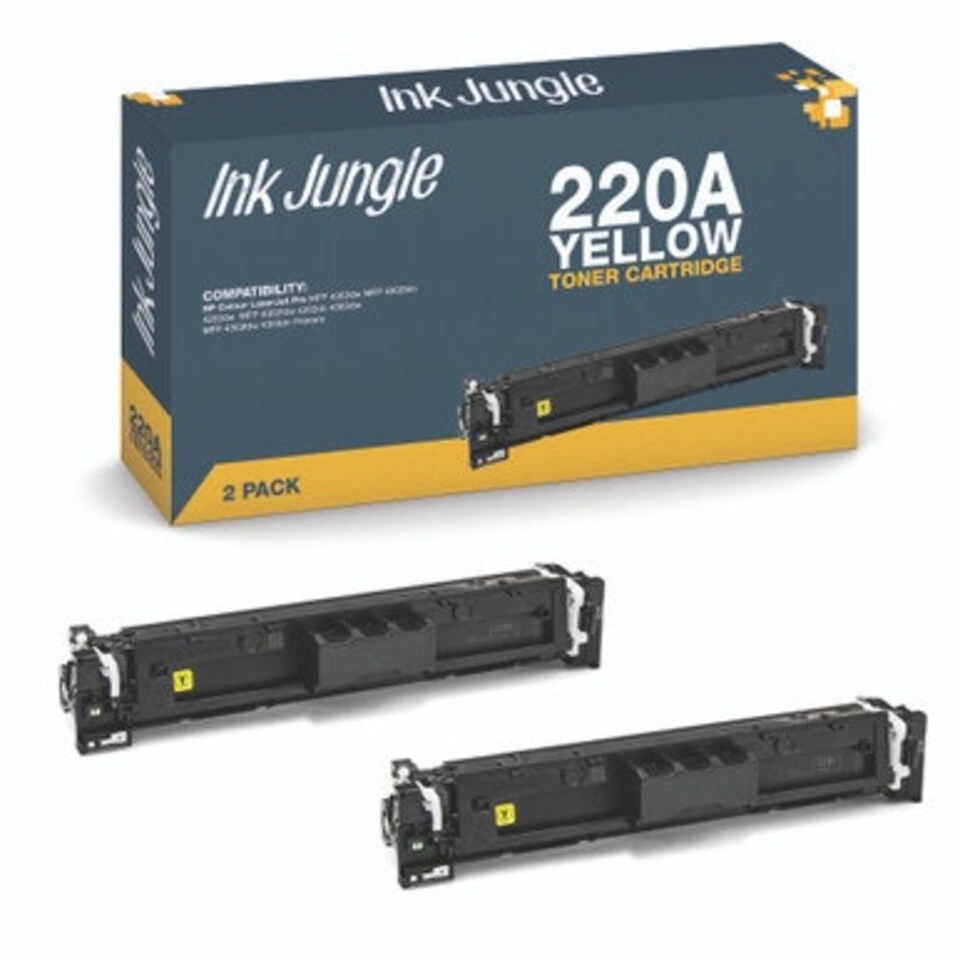 image 1 of 2x Compatible HP 220A Yellow Toner Cartridges Yellow