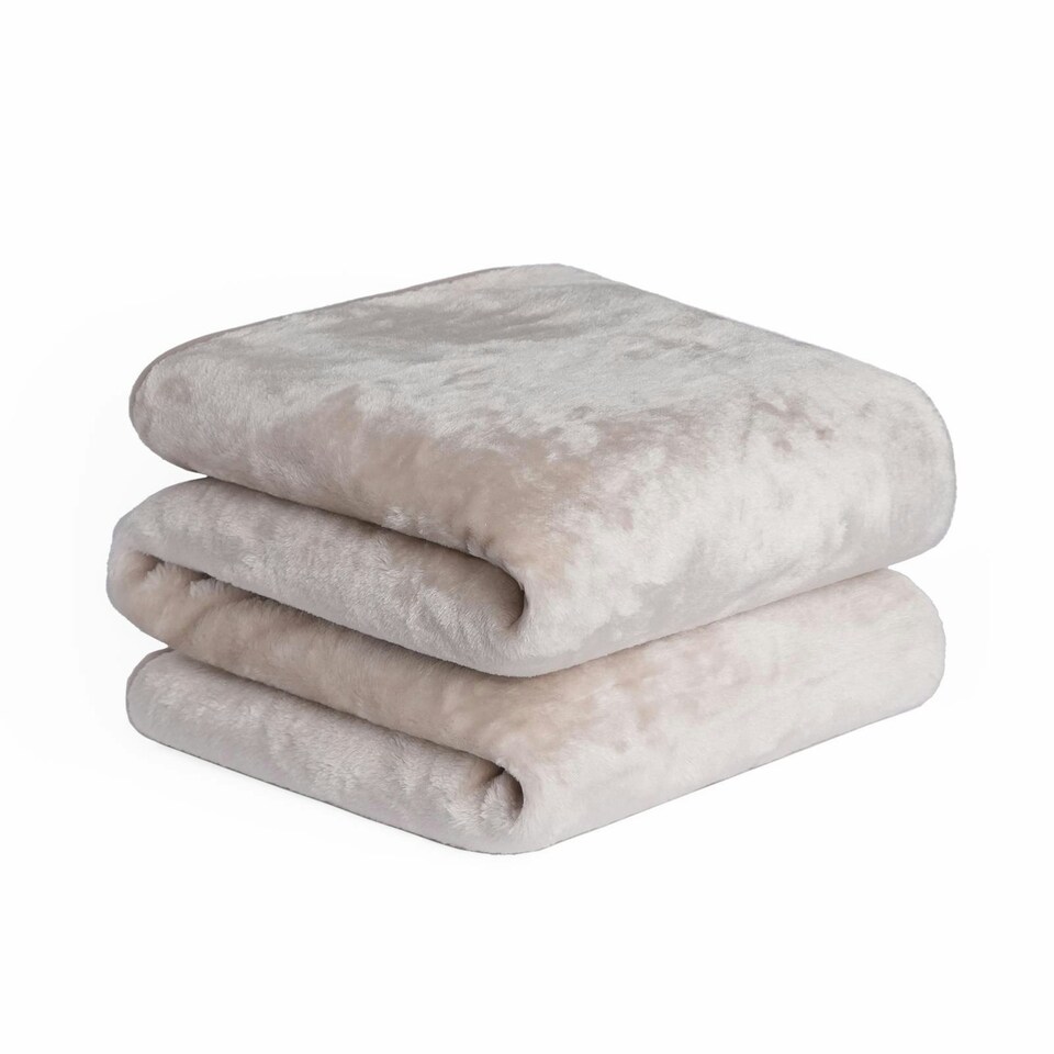 image 1 of OHS Luxury Faux Fur Mink Fleece Blanket, 150x200cm - Mink