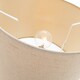 image 3 of Contemporary and Sleek Taupe Textured 10 Inch Linen Fabric Drum Lamp Shade 60w Max | Cream