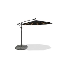 Cantilever Banana Garden Parasol with Solar Lights