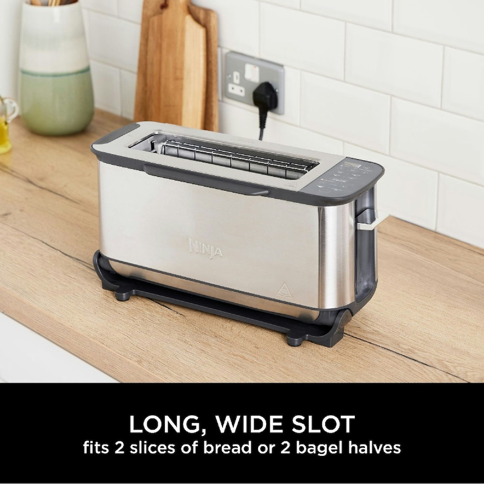 image 1 of Ninja Foodi 3in1 Toaster, Grill & Panini Press in Stainless Steel ST202UK Silver