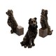 image 1 of Border Collie Plant Pot Feet - Set of 3 - L7.5 x W7 x H9.5 cm Grey