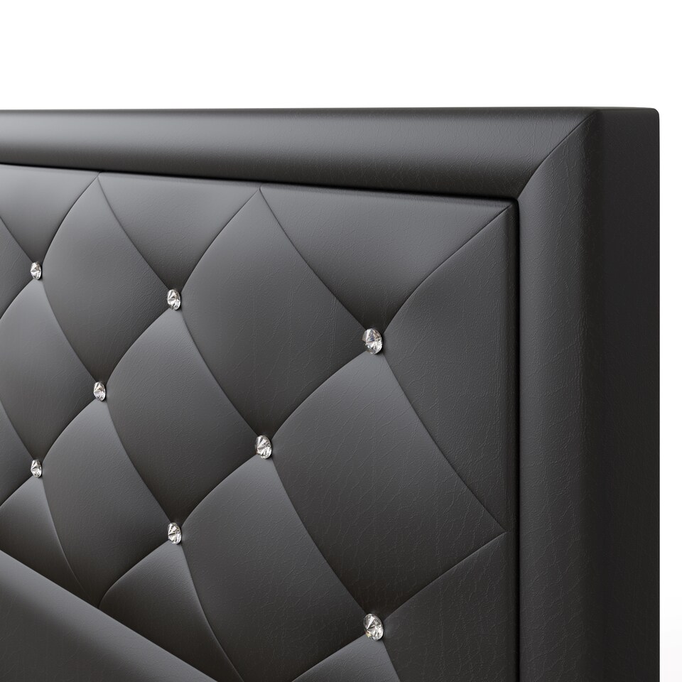 image 1 of Hollywood Ottoman Storage Bed Double Black | Black | Black