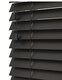 image 1 of 40cm Ink Black Wooden Venetian Blinds With Strings (130cm drop) | Black | Black