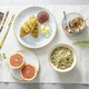 image 3 of Nicola Spring 24 Piece Hand-Printed Dinner Set - Blue