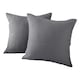 image 1 of Two Pack Waffle Cushion Covers 65 x 65cm - 100% Cotton Grey | Graphite
