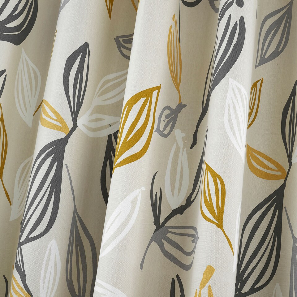 image 1 of Fusion Ensley Eyelet Curtains Ochre