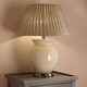 image 2 of Cream Ceramic Table Lamp With Pleat Empire Lampshade