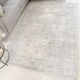 image 3 of KUKOON Silver Multicolour Distressed Bordered Medallion Area Rug 60cm x 110cm