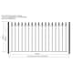 image 2 of Saxon Spear Top Fence Panel - Solid Steel - FIts Gap of 1830 mm x 950 mm High - Electro Galvanised/Black Powder Coated | Black | 1