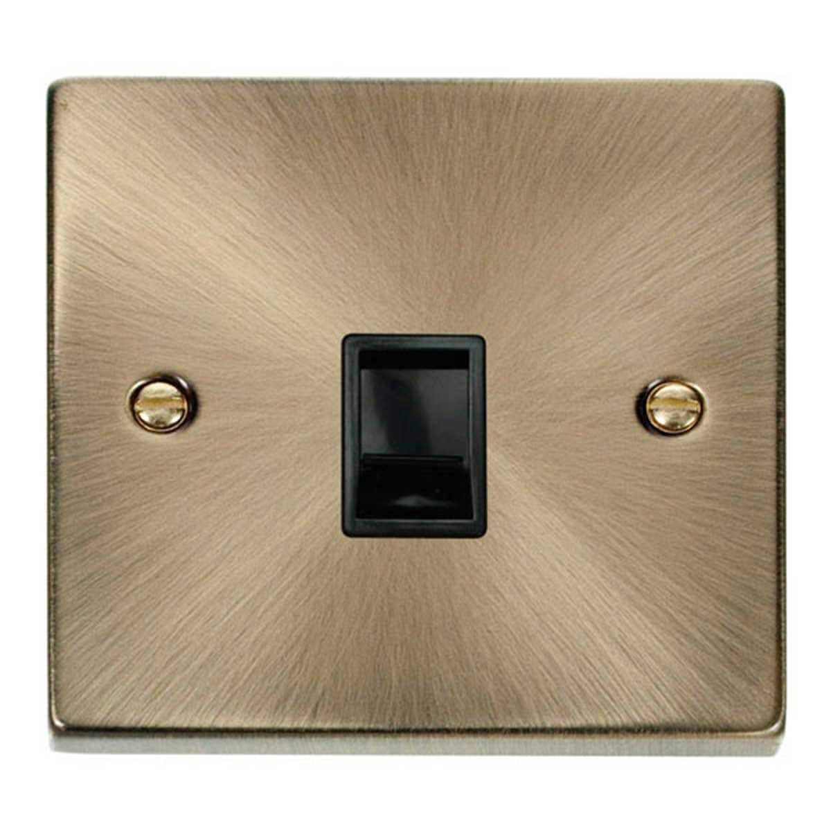SE HOME Antique Brass Rj11 Socket Brown Antique Brass