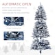 image 6 of HOMCOM 6ft Flocked Artificial Christmas Tree with 700 Snow Frosted Tips, Metal Stand, Snowy Hinged mas Tree, Blue
