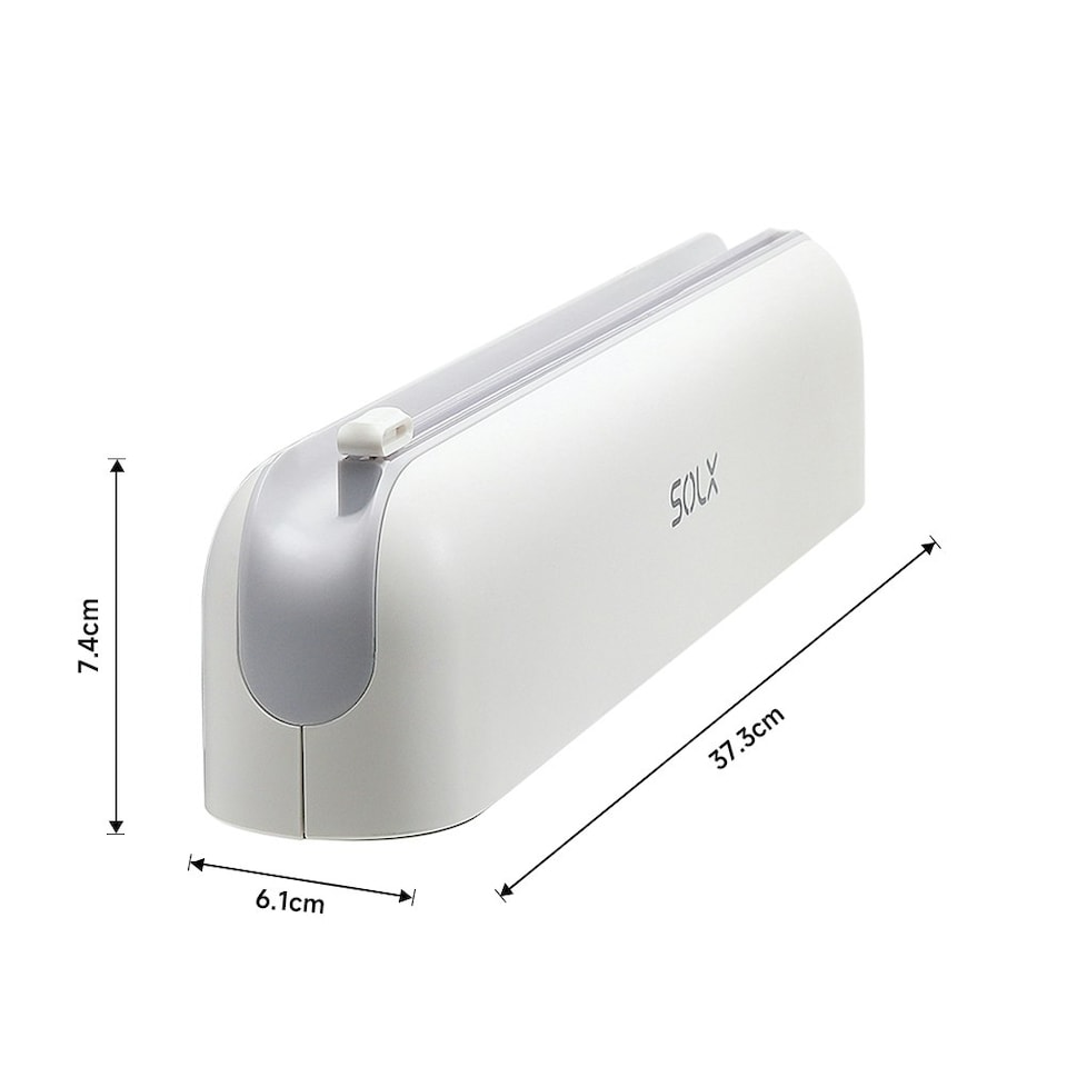 image 1 of Living and Home Kitchen Plastic Wrap Dispenser with Cutter
