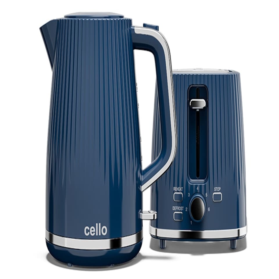 image 1 of Breakfast Bundle - Textured Kettle + 2 Slice Toaster