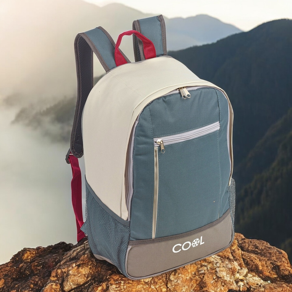 image 1 of Insulated Cooler Bag Shoulder Rucksack | Grey | 1
