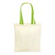 image 1 of Westford Mill Contrast Handle Bag For Life - Natural/Lime Green - One Size Green