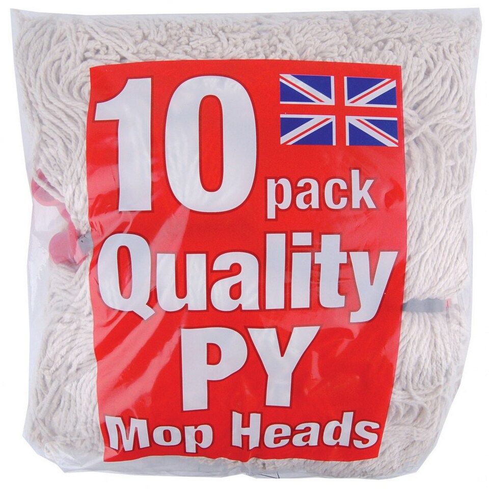 Abbey No.16 Twine Socket Mop Head (Pack of 10) | White | White | One Size | 1