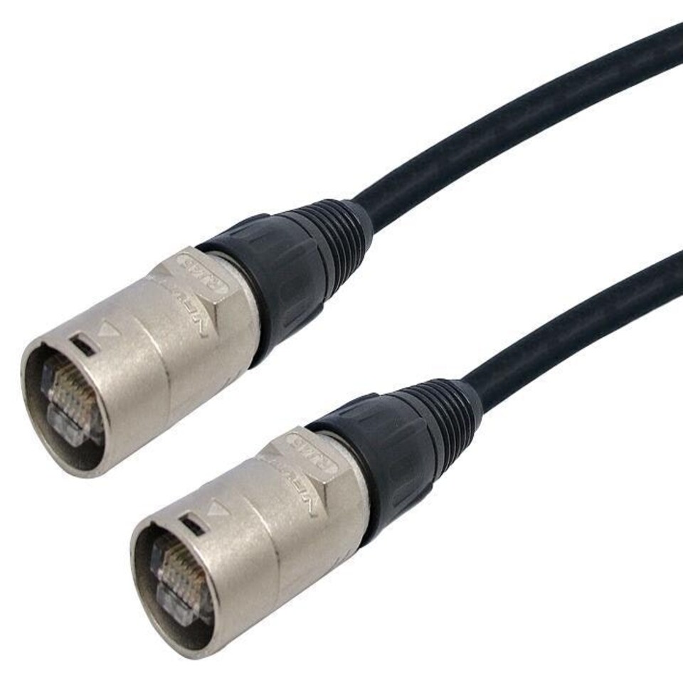 VDC - Cat5e Neutrik Ethercon to Ethercon RJ45 Lead, 10m Black