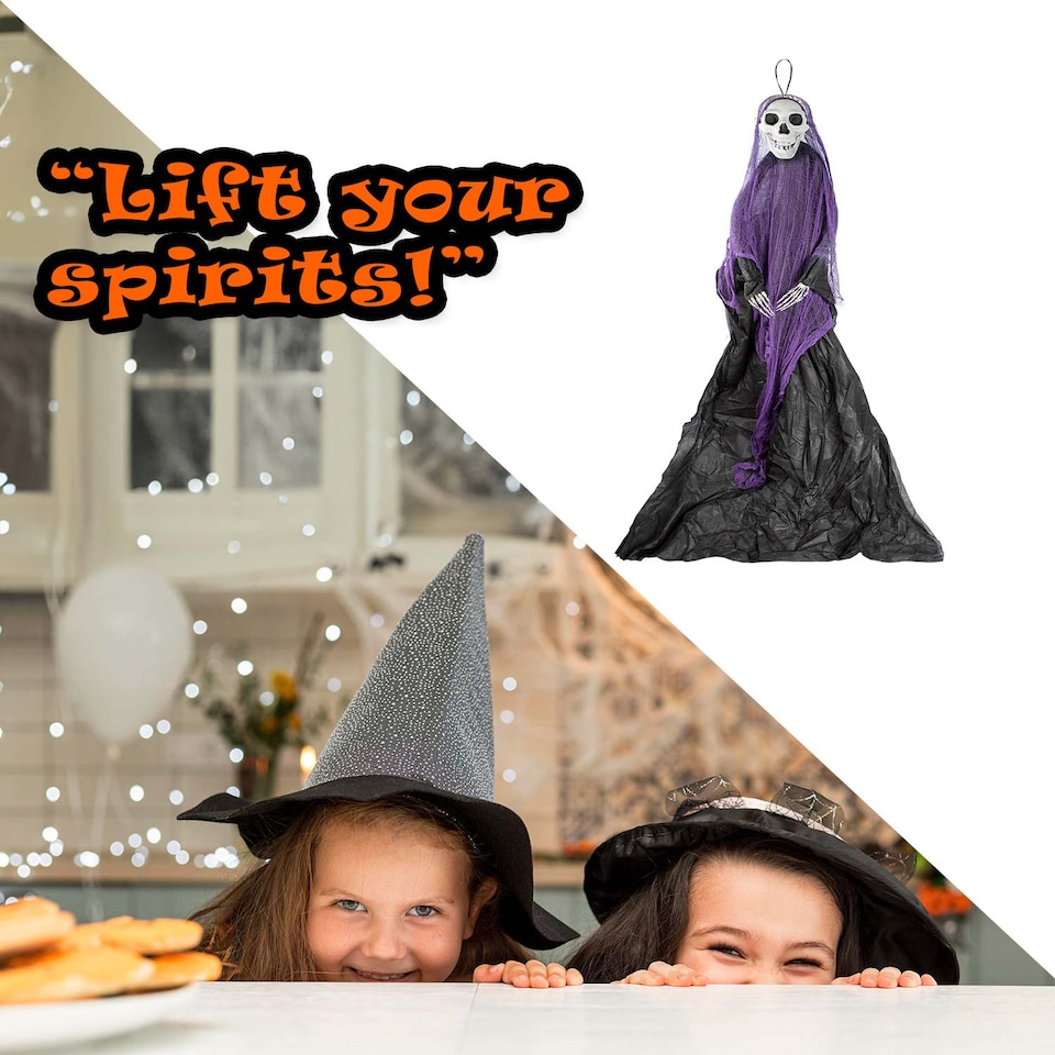 image 1 of PMS 7ft Hanging Halloween Decoration, Pumpkin Orange