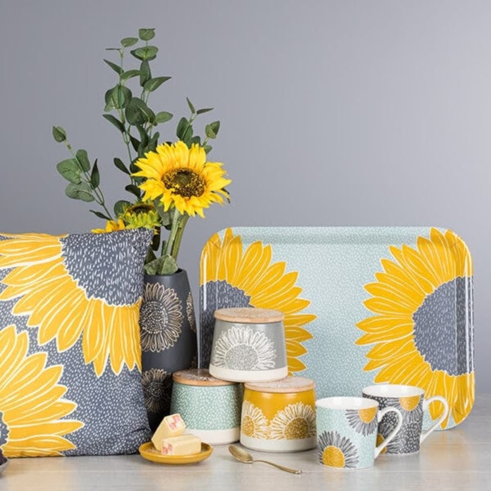 image 1 of English Tableware Company Artisan Flower Large Tray